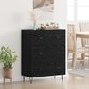 vidaXL Buffet com gaveta Carvalho Preto 69,5 x 34 x 90 cm