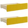 vidaXL Sof&aacute;-cama com gavet&atilde;o e gavetas 100x200 cm veludo amarelo