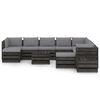 vidaXL 12pcs conj. lounge jardim + almofad&otilde;es madeira impreg. cinzento