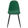 vidaXL Cadeiras de jantar 4 pcs veludo verde-escuro