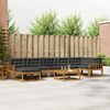 vidaXL Conjunto de Sof&aacute;s para Exterior 8 pcs Natural e Antracite