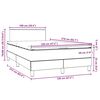 vidaXL Cama box spring c/ colch&atilde;o e LED 120x210 cm veludo Rosa