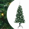 vidaXL &Aacute;rvore de Natal artificial de canto Verde 150 cm PVC e Metal