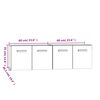 vidaXL Arm&aacute;rio parede 2 pcs 60x36,5x35 cm madeira processada branco