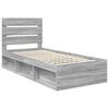 vidaXL Estrutura da Cama com cabeceira Cinza Sonoma 90 x 190 cm