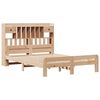 vidaXL Cama com estante sem colchão 150x200 cm pinho maciço