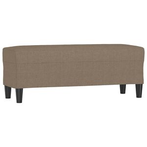 vidaXL Banco 100x35x41 cm tecido cinza-acastanhado