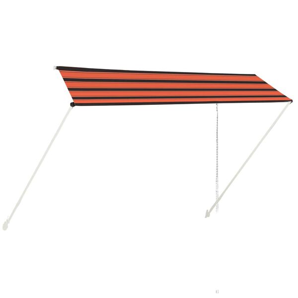 vidaXL Toldo retr&aacute;til 350x150 cm laranja e castanho