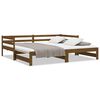 vidaXL Estrutura sof&aacute;-cama de puxar sem colch&atilde;o 90x190 cm castanho mel