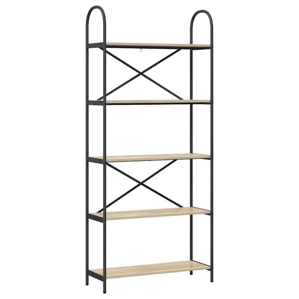 vidaXL Estante Carvalho Sonoma 80 x 30 x 183 cm Madeira processada