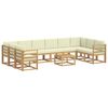 vidaXL Conjunto de Sof&aacute;s para Exterior 11 pcs Branco e Creme