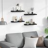 vidaXL Prateleiras de parede 4 pcs 40x9x3 cm preto