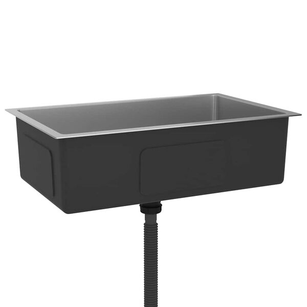 vidaXL Lava-louça de cozinha artesanal aço inoxidável