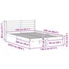 vidaXL Estrutura da Cama com cabeceira Branco 140 x 220 cm