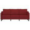 vidaXL Sof&aacute; de 3 lugares tecido 210 cm vermelho tinto