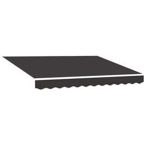 vidaXL Tecido de substitui&ccedil;&atilde;o para toldo cinzento 300x250 cm poli&eacute;ster