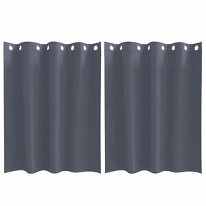 vidaXL Cortinas Blackout com Argolas 2 pcs Antracite 140 x 140 cm