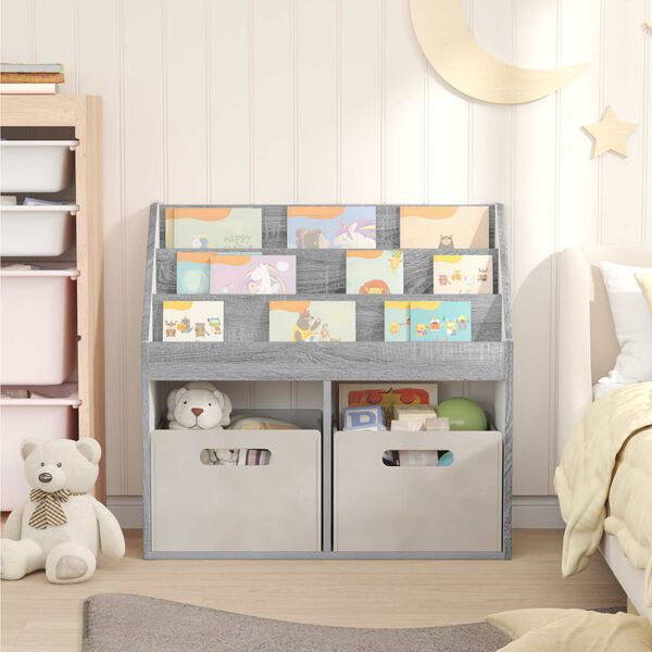 vidaXL Estante Infantil Cinza Sonoma 72,5 x 29,5 x 69 cm