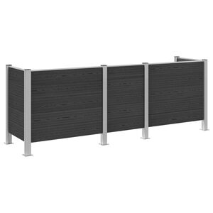 vidaXL Cerca para Ca&ccedil;amba de Lixo Cinzento 315 x 85 x 115 cm