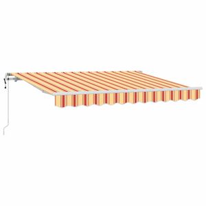 vidaXL Toldo Retr&aacute;til Amarelo 350 x 200 cm tecido