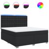 vidaXL Cama com molas/colch&atilde;o 180x200 cm couro artificial preto