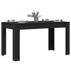 vidaXL Mesa de jantar Carvalho Preto 140 x 74,5 x 76 cm vime PE