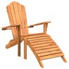 vidaXL Cadeira de jardim Adirondack com apoio de p&eacute;s teca maci&ccedil;a