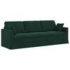 vidaXL Conjunto de Sof&aacute;s 2 pcs Verde Escuro 228 x 78 x 80 cm Veludo