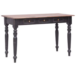 vidaXL Secret&aacute;ria com 3 gavetas 117x57x75 cm madeira de mogno maci&ccedil;a