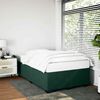 vidaXL Estrutura de cama com colch&atilde;o verde escuro 120x190 cm Veludo