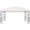 vidaXL Gazebo com cord&otilde;es de luzes LED 3x4 m tecido cor creme