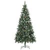 vidaXL &Aacute;rvore de Natal artificial com pinhas pr&eacute;-iluminada 210 cm