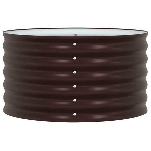 vidaXL Canteiro de jardim elevado Castanho 80 x 80 x 44 cm A&ccedil;o