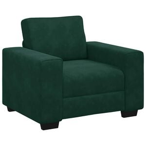vidaXL Poltrona 100x77x82 cm veludo verde-escuro