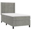 vidaXL Cama box spring c/ colch&atilde;o/LED 90x190 cm veludo cinzento-claro