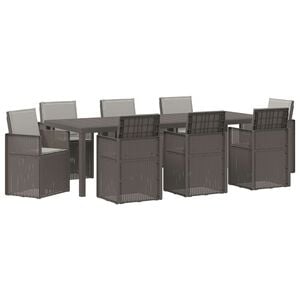 vidaXL Conjunto de Jantar para Jardim 9 unid. Cinzento-claro PP