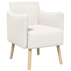 vidaXL Poltrona Creme Boucl&eacute;