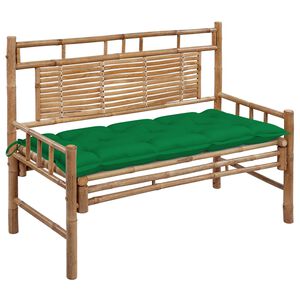 vidaXL Banco de jardim com almofad&atilde;o 120 cm bambu