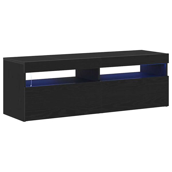 vidaXL Gabinete para TV Carvalho Preto 120 x 35 x 40 cm