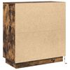 vidaXL Aparador LED com prateleira Carvalho Defumado 71 x 34,5 x 75 cm