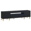 vidaXL Gabinete de TV LED ARNHEM 153 x 35 x 43 cm Preto