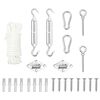 vidaXL 9 pcs conjunto acess&oacute;rios p/ para-sol vela a&ccedil;o inoxid&aacute;vel