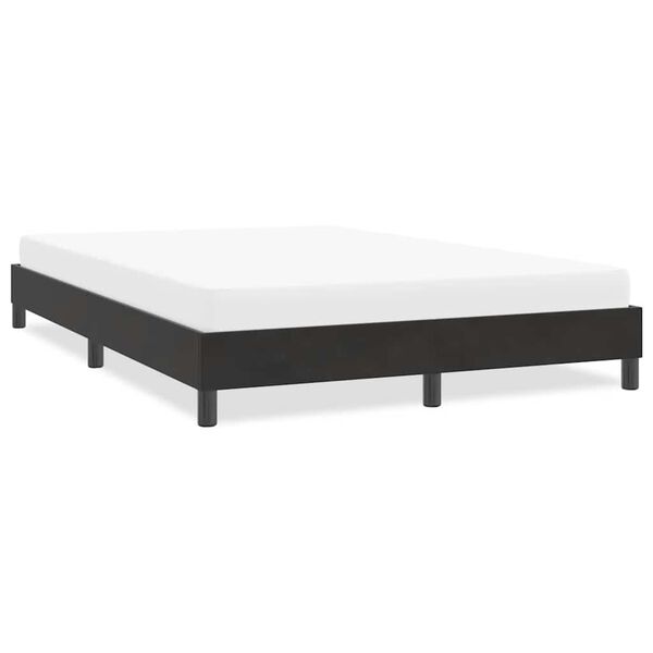 vidaXL Cama sem molas/colch&atilde;o 140x220 cm veludo preto