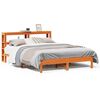 vidaXL Cama sem colch&atilde;o 135x190 cm madeira pinho maci&ccedil;a castanho-mel