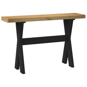 vidaXL Mesa consola NOAIN pernas em forma de X 120x30x75 cm