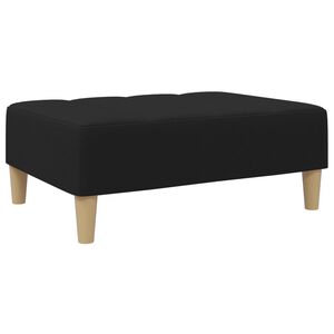 vidaXL Apoio de p&eacute;s 77x55x31 cm tecido preto