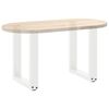 vidaXL Pés para mesa de centro em formato de U, 2 peças, branco, 28x(42-43) cm, aço