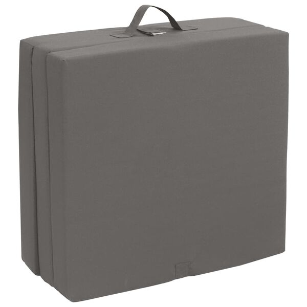 vidaXL Colch&atilde;o de espuma dobr&aacute;vel em tr&ecirc;s 190 x 70 x 9 cm cinzento