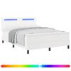 vidaXL Cama Box com colch&atilde;o Branco 160 x 200 cm Couro sint&eacute;tico