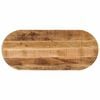 vidaXL Tampo de mesa oval 80x40x2,5 cm madeira mangueira &aacute;spera maci&ccedil;a